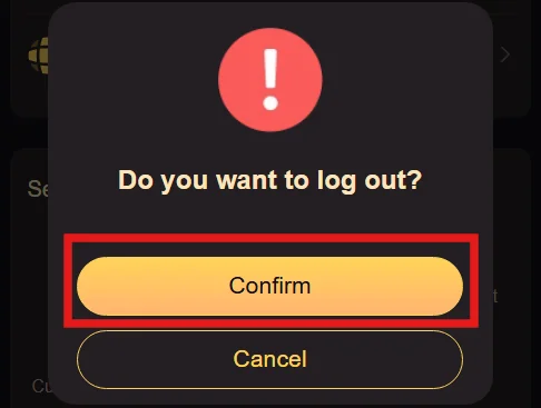 An image with a red box highlighting the Confirm button.